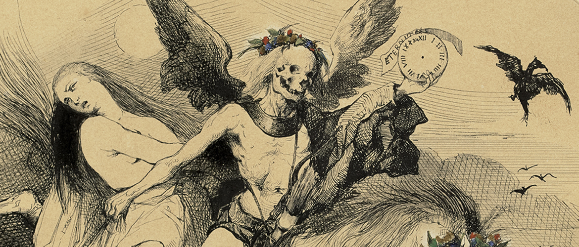 Lénore, 1835 Plume et encre de Chine, rehauts de gouache, 14,2 x 19,5 cm © Beaux-Arts de Paris