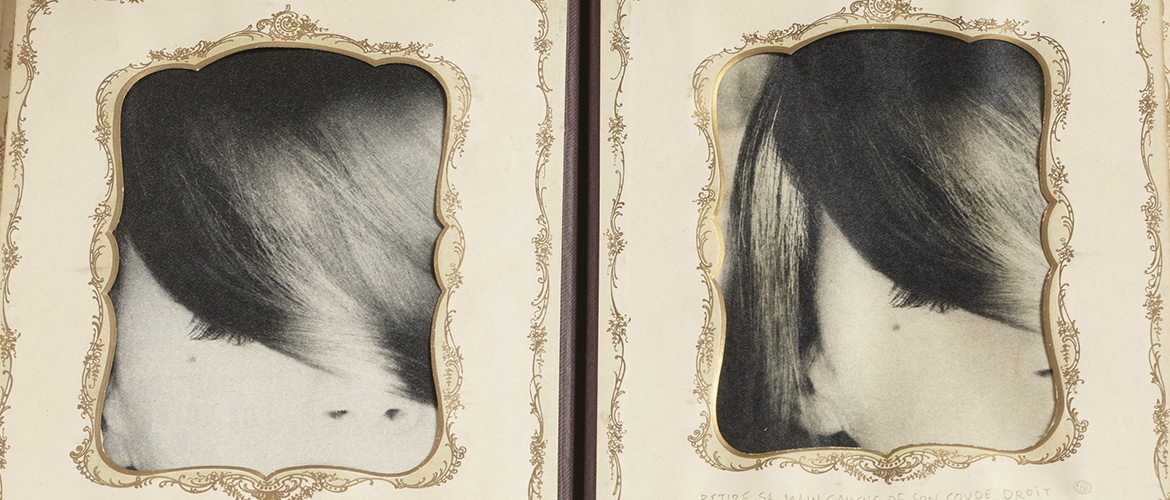 Madeleine, Sans date, manuscrit autographe, images découpées dans des magazines avec poème autographe, ms 860