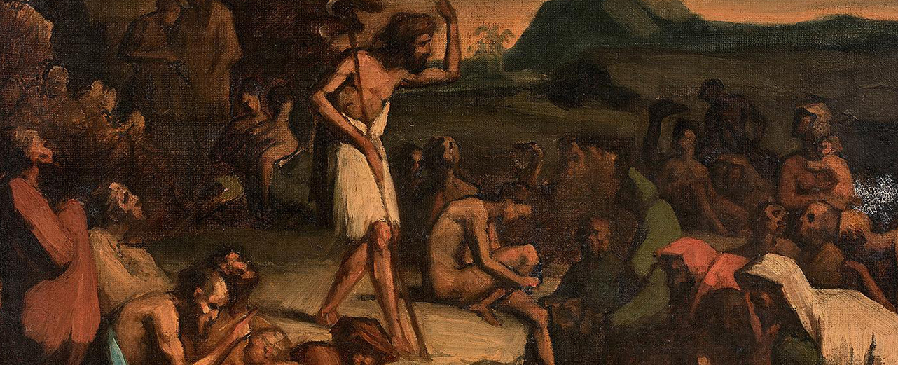 Jean François MILLET (1814 - 1875)  « La prédication de saint Jean-Baptiste »