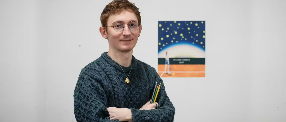 Maxime verdier, diplômé 2017, a réalisé l’affiche de Roland Garros